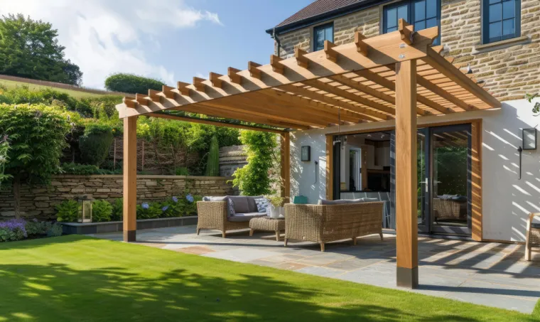 Pergola en bois à Montbrison, Saint-Étienne, R.C. PRO
